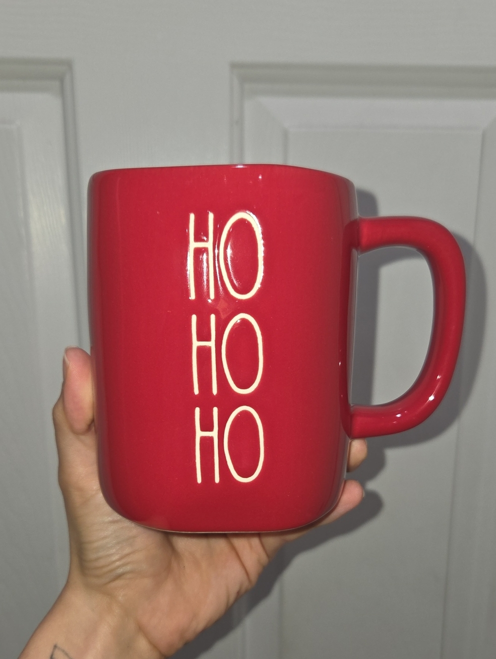 Rae Dunn Red HO HO HO Ceramic Mug